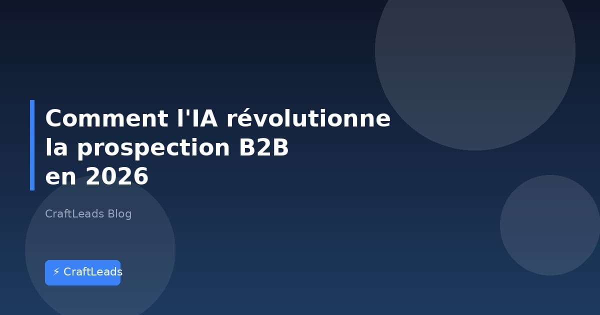 Comment l'IA révolutionne la prospection B2B en 2026