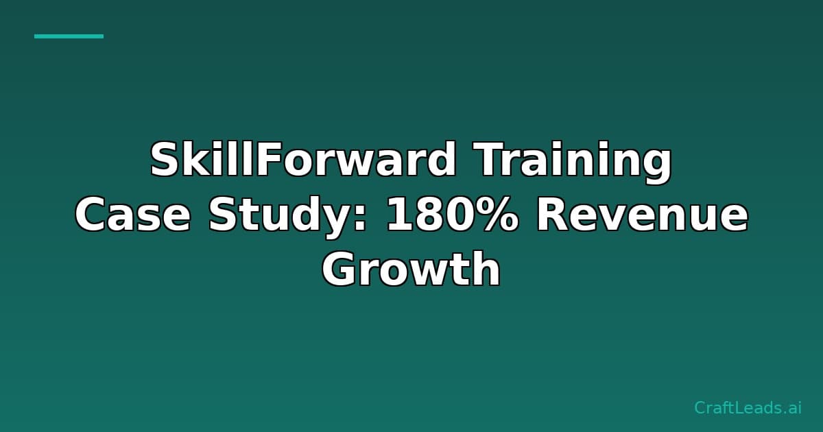 Case Study: How SkillForward Training Increased Revenue 180% with Systematic B2B Prospecting
